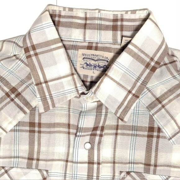 Vintage Levis Strauss & Co. Western Snap Button L Short sleeve - Picture 8 of 8